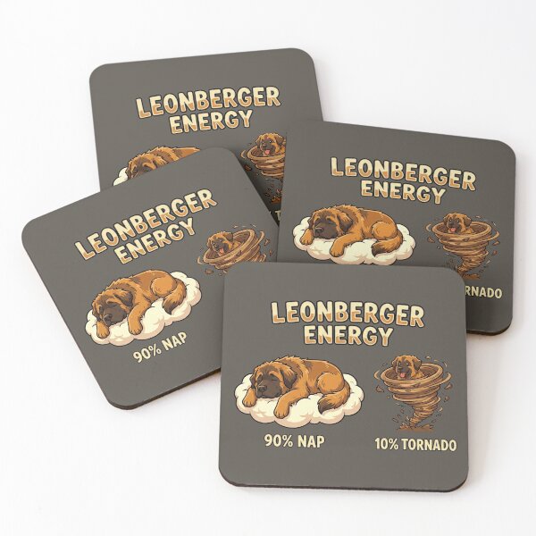 Item preview, Leonberger Energy – 90% Nap 10% Tornado Funny Dog Design designed and sold by EdgyEdgeArt.