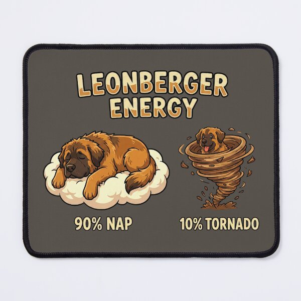 Item preview, Leonberger Energy – 90% Nap 10% Tornado Funny Dog Design designed and sold by EdgyEdgeArt.