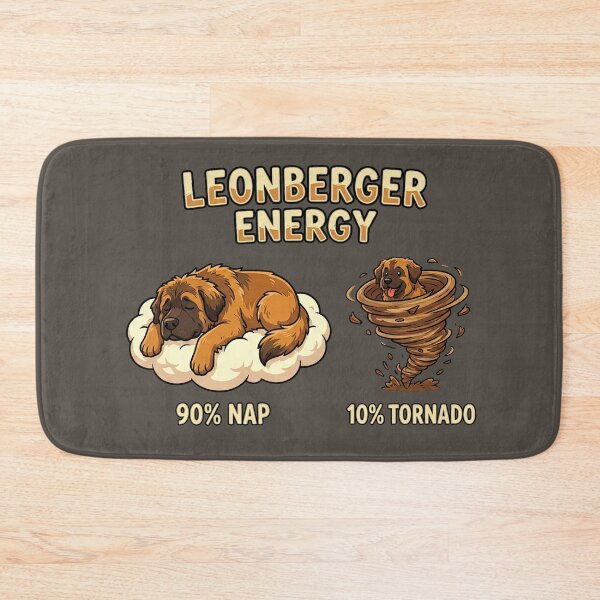 Item preview, Leonberger Energy – 90% Nap 10% Tornado Funny Dog Design designed and sold by EdgyEdgeArt.