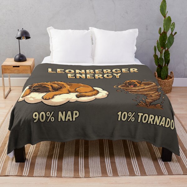 Item preview, Leonberger Energy – 90% Nap 10% Tornado Funny Dog Design designed and sold by EdgyEdgeArt.