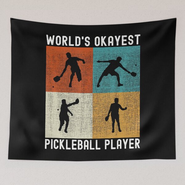 Item preview, pickleball player, world's okayest, pickleball humor, sports humor, pickle ball jokes, athletic gifts, funny sports shirt, pickle ball gifts" designed and sold by LauraLydiaa.