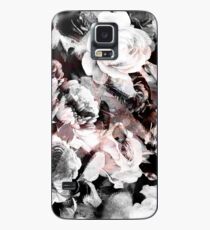 roses and poenies and abstract painted watercolor pattern Case/Skin for Samsung Galaxy
