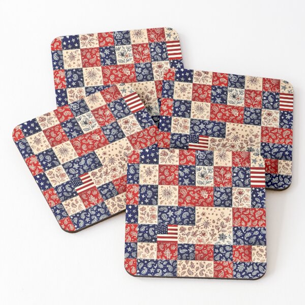 Item preview, Patchwork Floral Americana Quilt Pattern designed and sold by Myra365Art.