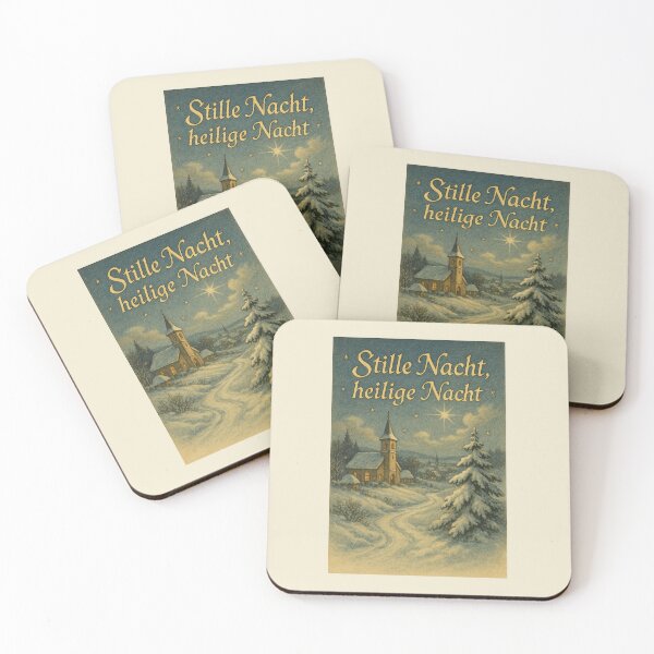 Item preview, Stille Nacht, heilige Nacht — Vintage German Christmas Scene designed and sold by Novel Works Studio.