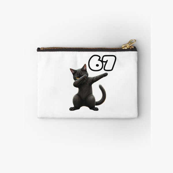 Item preview, 67 Black Cat Dabbing 6-7 Six Seven designed and sold by Pattern Unhinged.