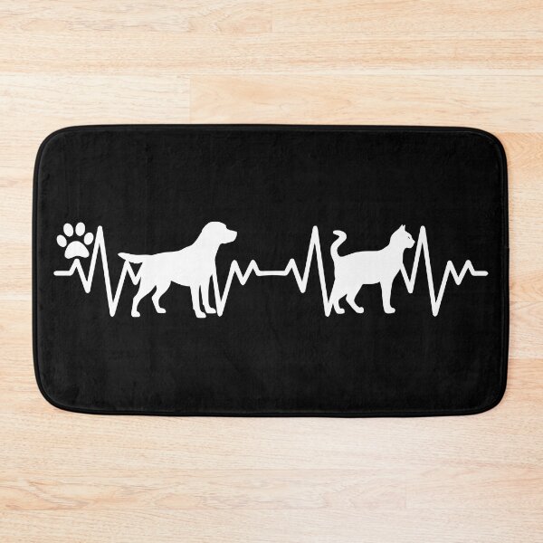 Item preview, Dog Cat Paw Heartbeat EKG Pet Lover Minimalist Silhouette designed and sold by tarzbol.