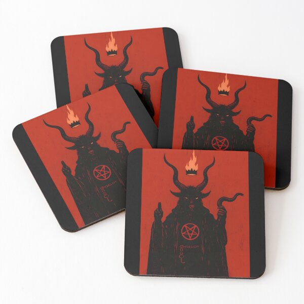 Item preview, Baphomet Serpent Ritual – Occult Red Art designed and sold by AshenLantern.