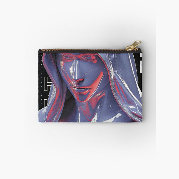 Item preview, Futuristic Japanese Poster: Synthetic Disciple of the Red Algorithm designed and sold by Raw-Ink.