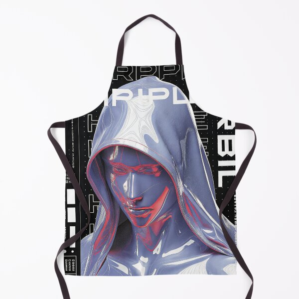 Item preview, Futuristic Japanese Poster: Synthetic Disciple of the Red Algorithm designed and sold by Raw-Ink.