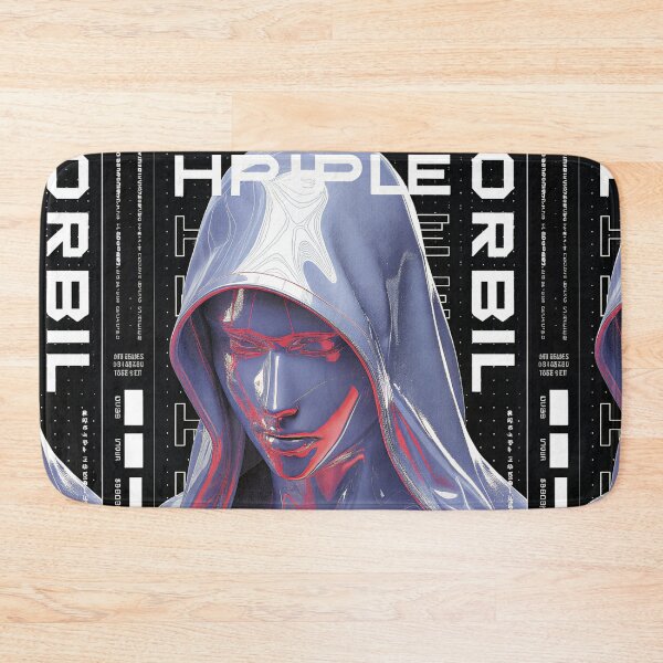 Item preview, Futuristic Japanese Poster: Synthetic Disciple of the Red Algorithm designed and sold by Raw-Ink.