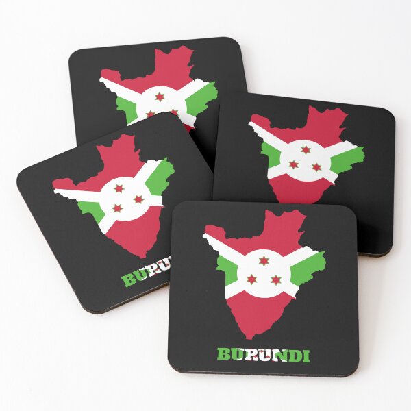 Item preview, BURUNDI Flag map design designed and sold by BasbiArt.