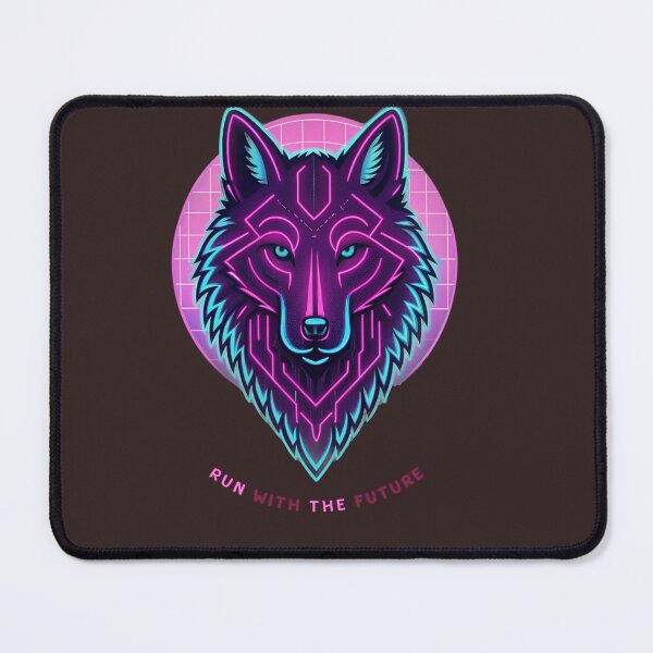Item preview, Cyberpunk Neon Wolf – Futuristic Glowing Tech Spirit Animal Design designed and sold by Mousy17.