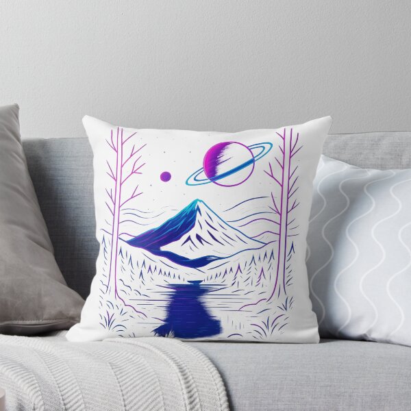 Item preview, Neo-Nature Cyberpunk Landscape – Futuristic Neon Mountain Design designed and sold by Khayallab .