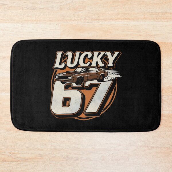 Item preview, Lucky 67 Muscle Car Burnout Retro Smoke Drift Design designed and sold by SplashTastic.
