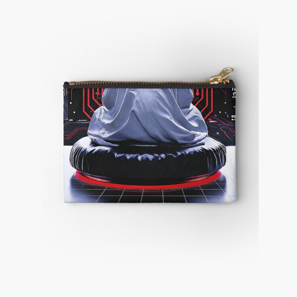 Item preview, Futuristic Japanese Poster: Synthetic Priestess Floating in Meditation designed and sold by Raw-Ink.