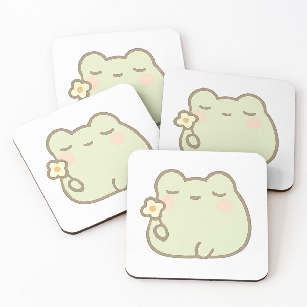 Item preview, Kawaii Mochi Flower Frog Sticker designed and sold by BluesSketchbook.