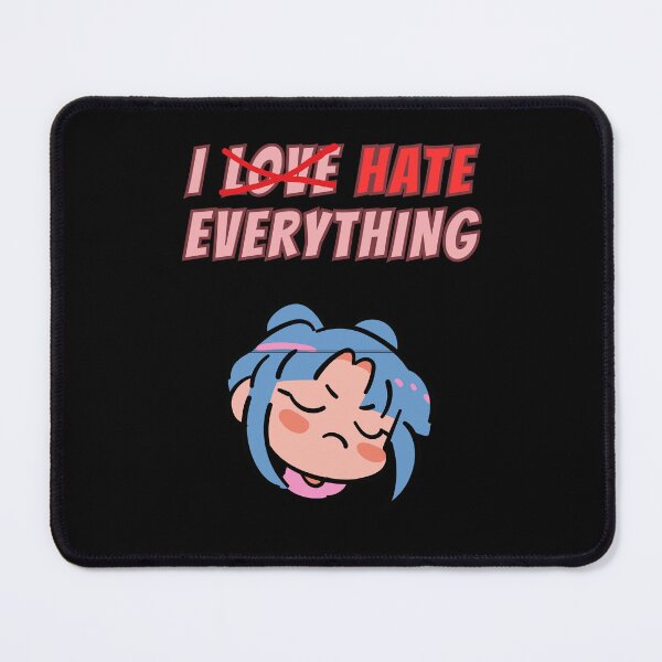 Item preview, I Hate Everything Chibi Dark Humor Shirt designed and sold by AnimalMemeHub.