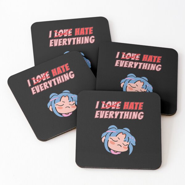 Item preview, I Hate Everything Chibi Dark Humor Shirt designed and sold by AnimalMemeHub.