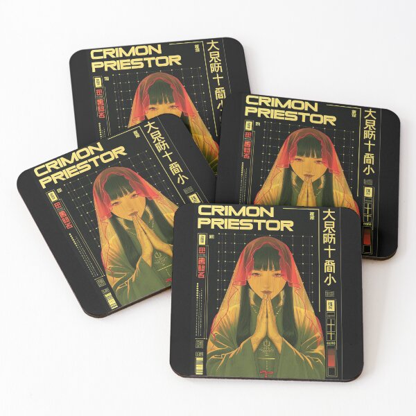 Item preview, Futuristic Japanese Poster: Synthetic Priestess Seated in Meditation designed and sold by Raw-Ink.