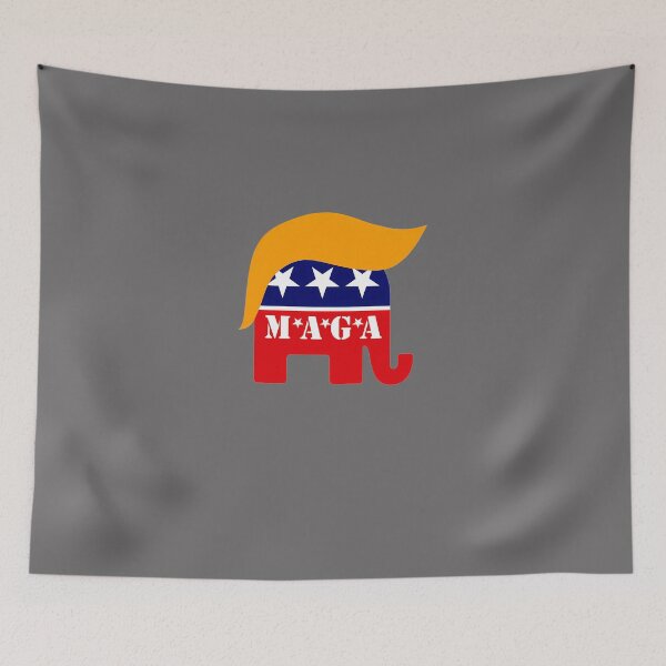 Item preview, PRESIDENT-TRUMP-HAIR-GOP-REPUBLICAN-ELEPHANT-LOGO-2020-TRUMPCENTRAL.ORG designed and sold by BASRAVIJAY.
