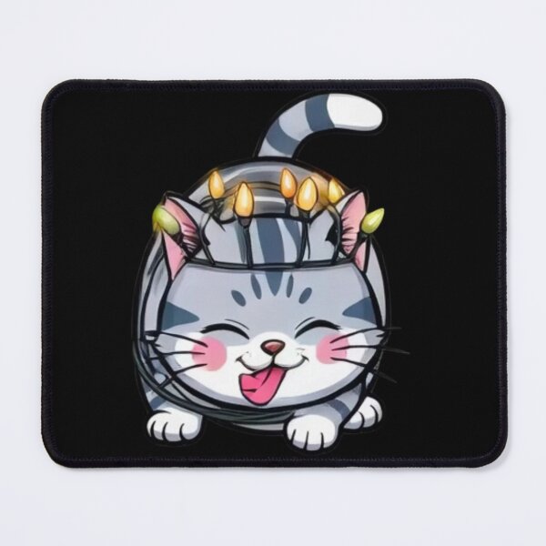 Item preview, Cute Cat in Lights the perfect gift for every cat lover! In the hush of winter evenings, where the world dims and little bulbs tremble like tiny stars. designed and sold by Creative-Sanc.