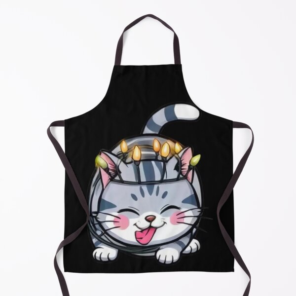 Item preview, Cute Cat in Lights the perfect gift for every cat lover! In the hush of winter evenings, where the world dims and little bulbs tremble like tiny stars. designed and sold by Creative-Sanc.