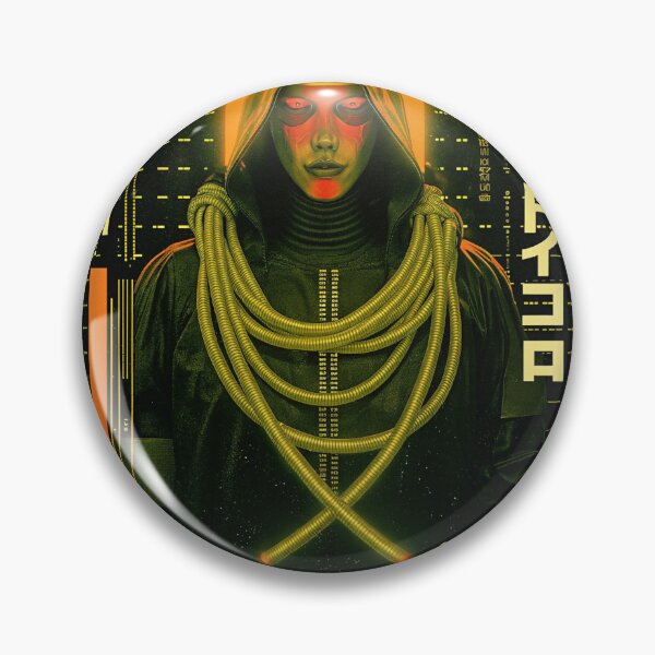 Item preview, Futuristic Japanese Poster: Synthetic Priestess with Open Arms designed and sold by Raw-Ink.