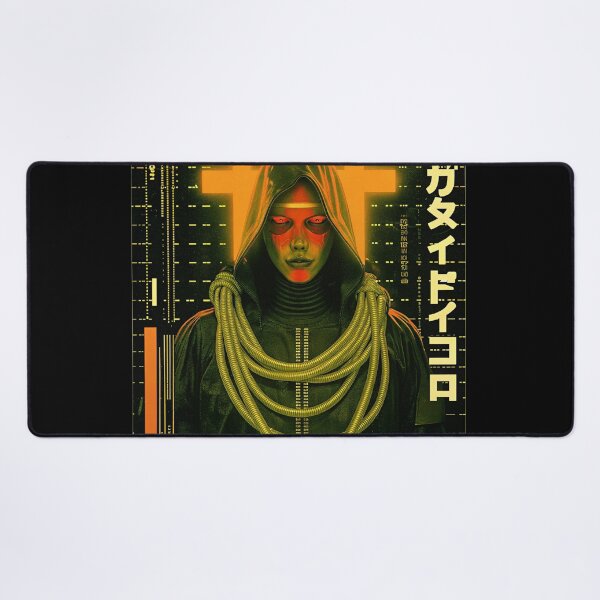 Item preview, Futuristic Japanese Poster: Synthetic Priestess with Open Arms designed and sold by Raw-Ink.