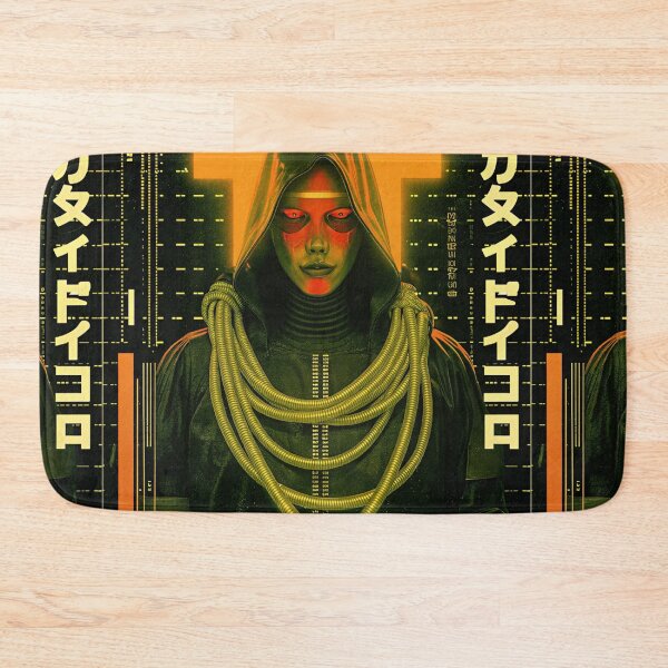 Item preview, Futuristic Japanese Poster: Synthetic Priestess with Open Arms designed and sold by Raw-Ink.