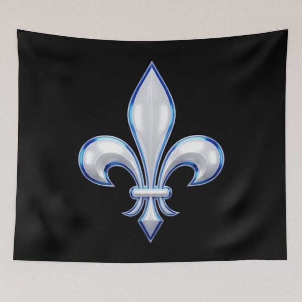 Item preview, Fleur De Lys Quebec French Canadian Heritage Blue White designed and sold by ProjectNoah.