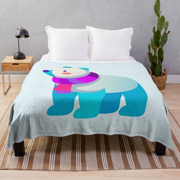 Item preview, Cute Colorful Polar Bear with Bright Winter Scarf designed and sold by Mariia Berezhna.