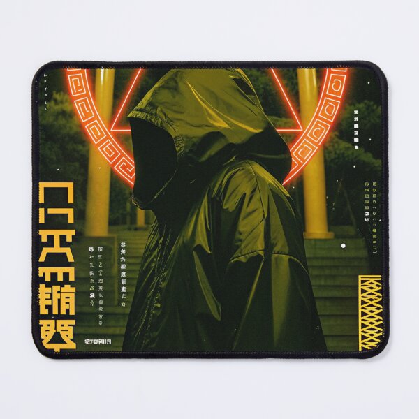 Item preview, Futuristic Japanese Poster: Kneeling Synthetic Priestess designed and sold by Raw-Ink.