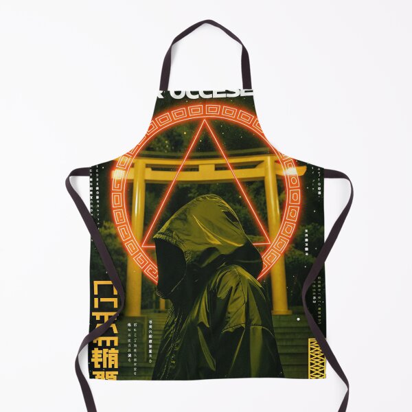 Item preview, Futuristic Japanese Poster: Kneeling Synthetic Priestess designed and sold by Raw-Ink.