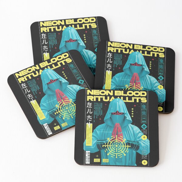 Item preview, Futuristic Japanese Poster: Singularity Neural Collapse Design designed and sold by Raw-Ink.