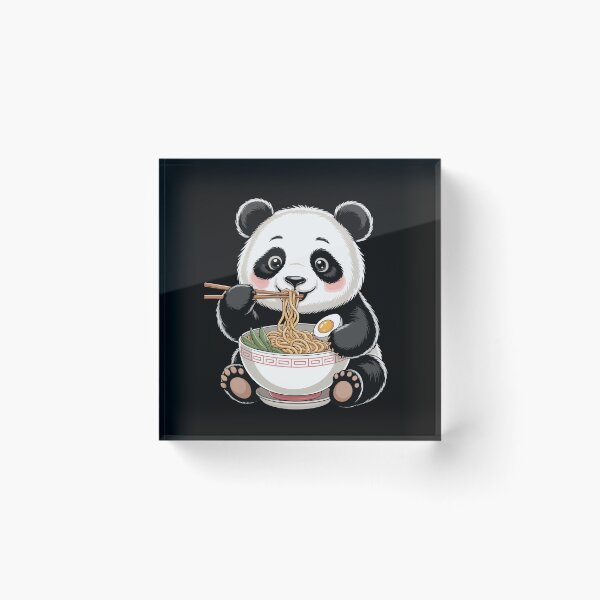 Item preview, Panda Enjoying Ramen designed and sold by jkrphoto.