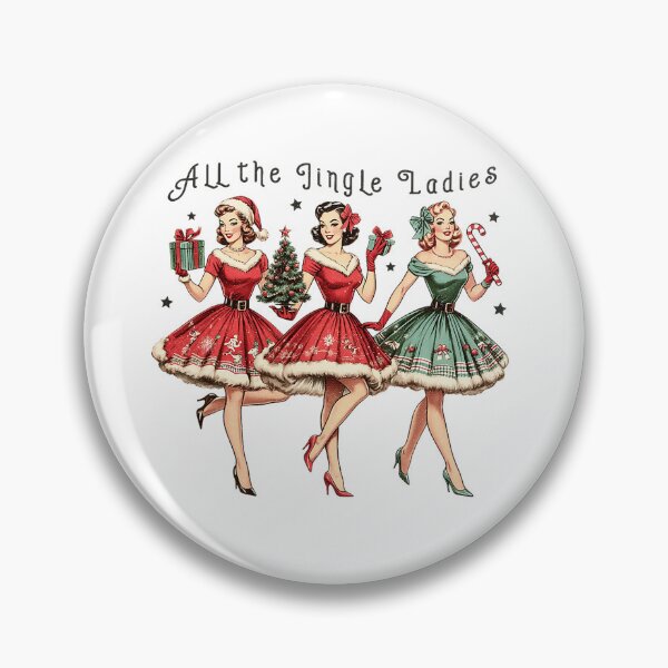 Item preview, All the Jingle Ladies Retro Holiday Scene designed and sold by torildorxop.