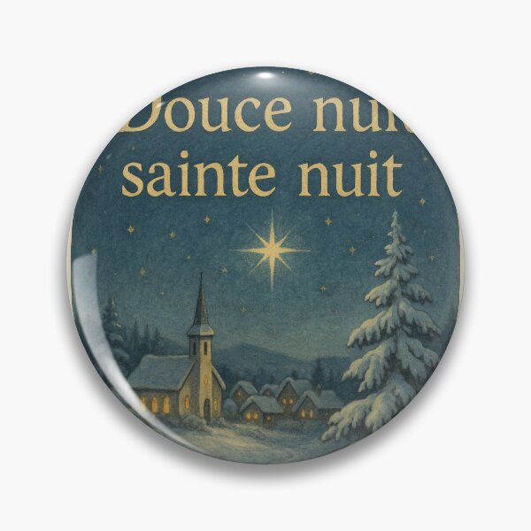 Item preview, Douce nuit, sainte nuit — Vintage French Christmas Scene designed and sold by Novel Works Studio.
