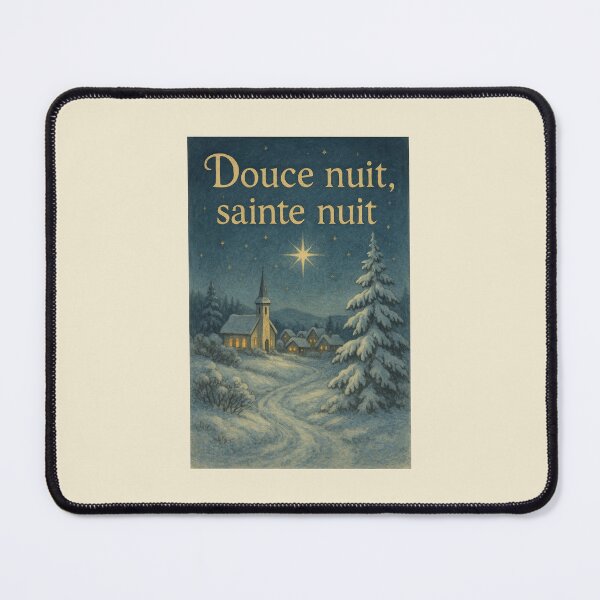 Item preview, Douce nuit, sainte nuit — Vintage French Christmas Scene designed and sold by Novel Works Studio.