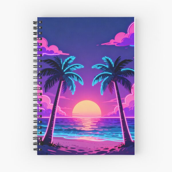 Item preview, Retro 80s Neon Tropical Ocean Sunset Paradise Design designed and sold by GetGoodFit.