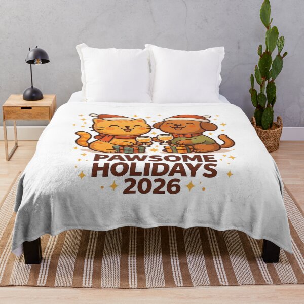 Item preview, Pawsome Holidays 2026 – Cute Cat and Dog Kiwi Style Christmas Design designed and sold by StyleLap.