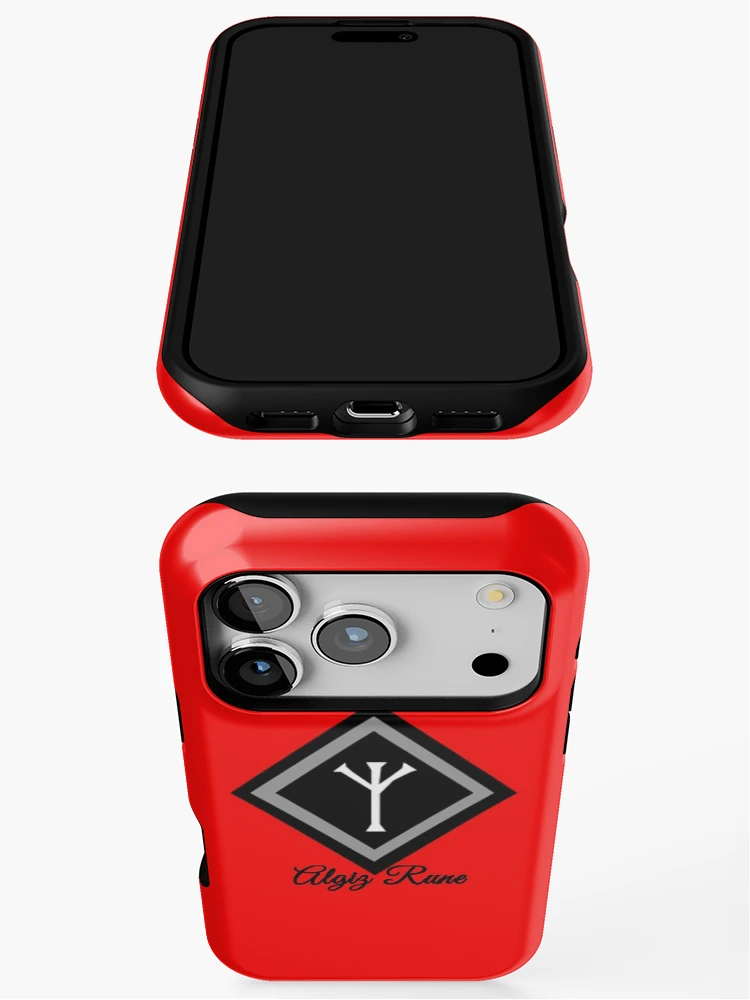 Thumbnail 3 of 4, iPhone Case, Algiz Rune designed and sold by WindsofJupiter.