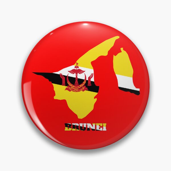 Item preview, BRUNEI Flag map design designed and sold by BasbiArt.