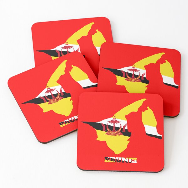 Item preview, BRUNEI Flag map design designed and sold by BasbiArt.