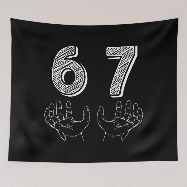 Item preview, Funny Six Seven 67 Meme Gen Alpha Slang Hands designed and sold by TaraLiliana.