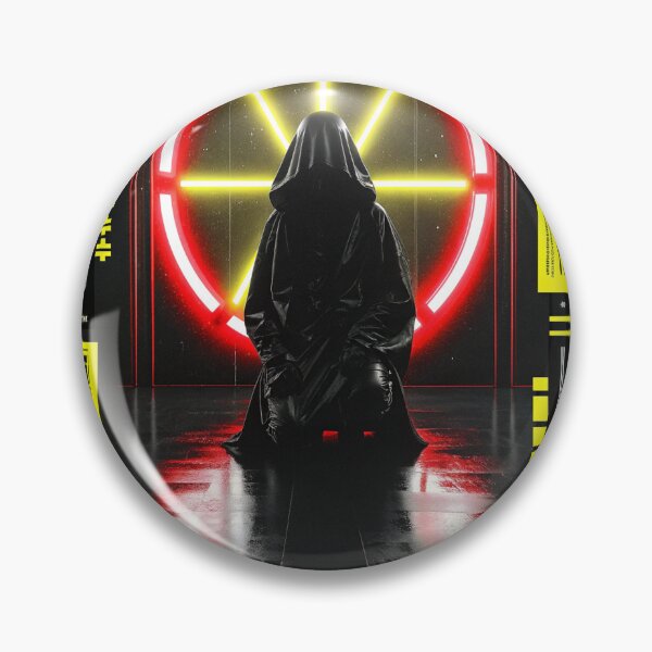 Item preview, Futuristic Japanese Poster: Neon Circuit Guardian designed and sold by Raw-Ink.