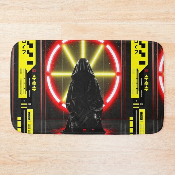 Item preview, Futuristic Japanese Poster: Neon Circuit Guardian designed and sold by Raw-Ink.