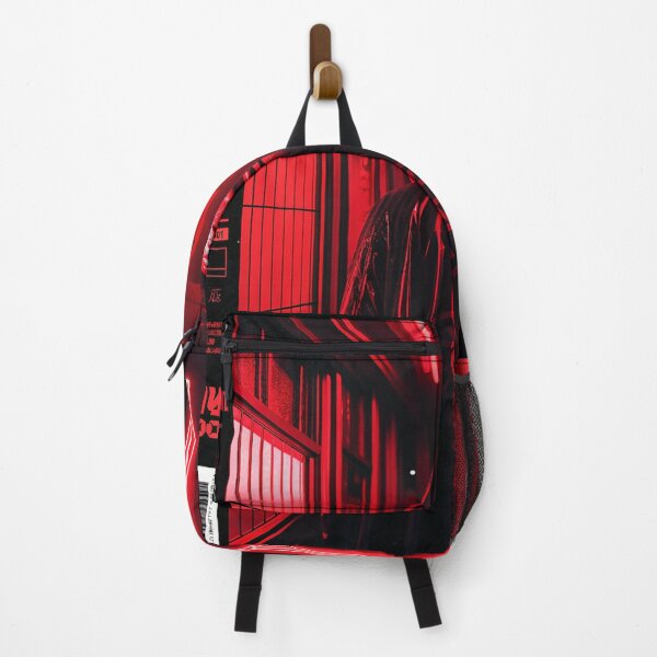Item preview, Futuristic Japanese Poster: Crimson Vector Runner Soldier designed and sold by Raw-Ink.
