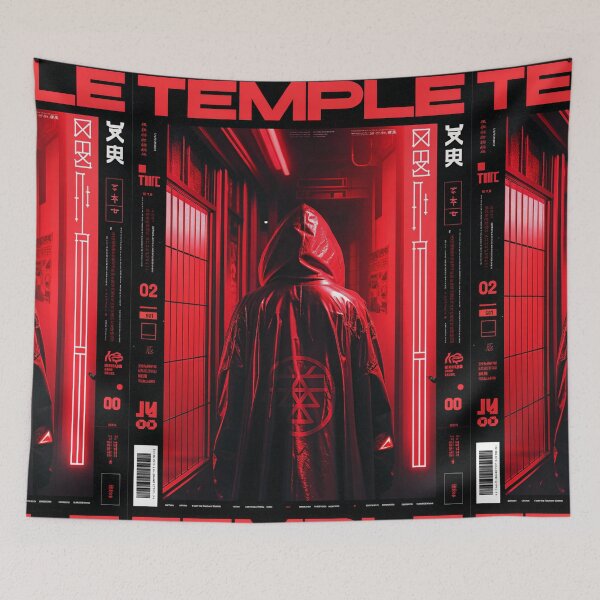 Item preview, Futuristic Japanese Poster: Crimson Vector Runner Soldier designed and sold by Raw-Ink.