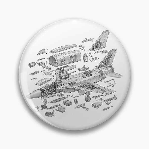 Item preview, Exploded View of a Fighter Jet designed and sold by newvisionart191.