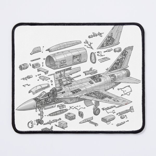 Item preview, Exploded View of a Fighter Jet designed and sold by newvisionart191.